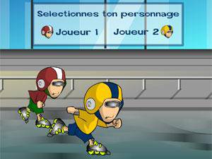 帅气的轮滑小子