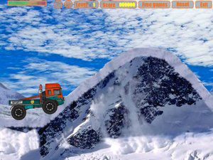 卡车爬雪山
