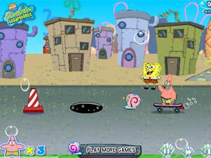 海绵宝宝滑板赛