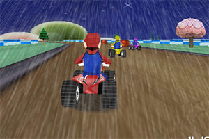 马里奥雨中机车