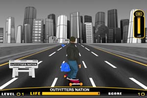 街头滑板捡礼物