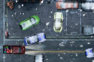 皮卡暴风雪夜停车