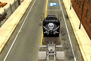 大卡车建筑工地停靠