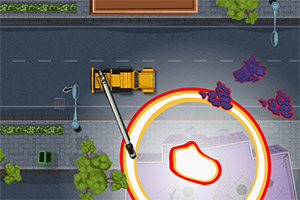 起重机高楼爆破