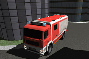 3D消防车停靠