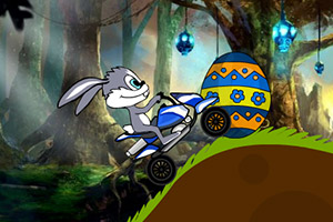小兔子复活节骑车
