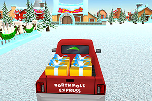 红色卡车圣诞节送礼