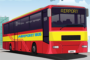 飞机场停靠大巴3