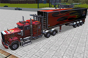 重型大卡车停靠