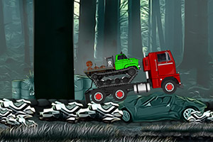 森林运输大卡车