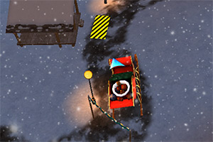 圣诞节雪橇车停靠