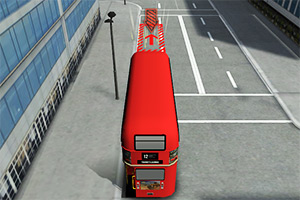 3D双层巴士城市停靠