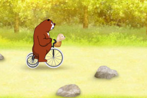 熊大熊二自行车大比拼