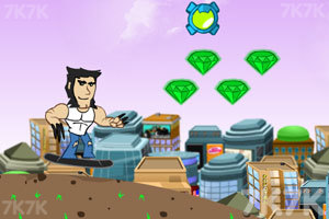 超级英雄玩滑板