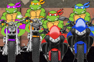 忍者神龟摩托车比赛2