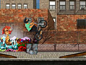 男孩自行车特技