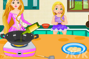 公主制作冰淇淋披萨