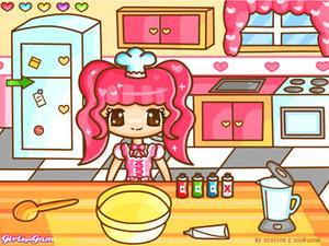 可爱美女小厨师