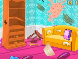 芭比乱糟糟的卧室