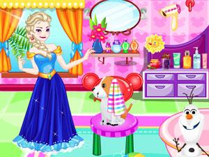 艾莎收养流浪狗