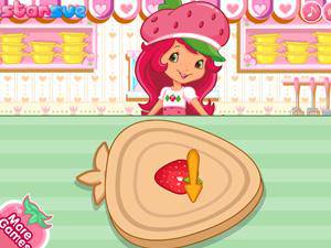 草莓公主做蛋糕