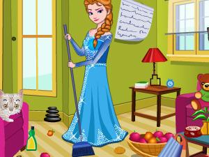 特莉莎整理房间