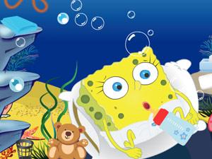 海绵宝宝换尿布