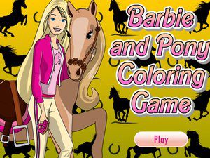 芭比和小马着色