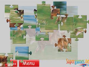 马儿一家拼图分