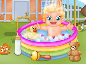 宝贝莉莉花园洗澡
