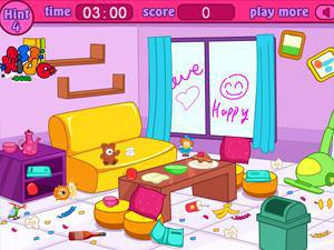 打扫聚会后的房间