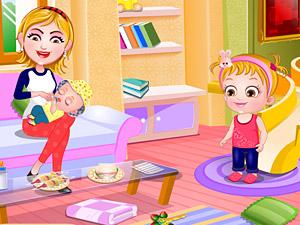 可爱宝贝家庭野餐