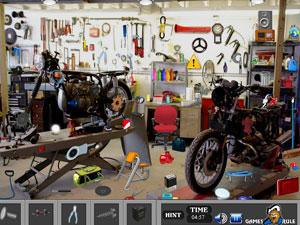 摩托车车间找东西