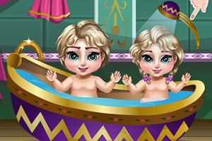 艾尔莎照顾双胞胎