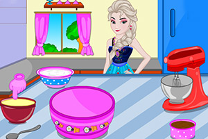 艾莎制作冰淇淋