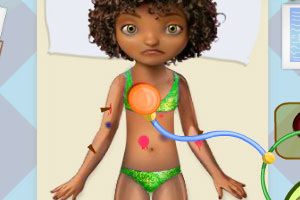 黝黑女孩看医生