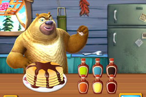 熊出没之熊大熊二烤煎饼甜点