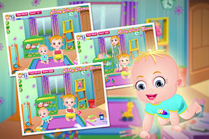 可爱宝贝照顾弟弟