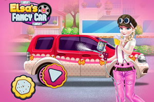 艾尔莎修理汽车