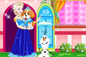 艾尔莎收养流浪狗