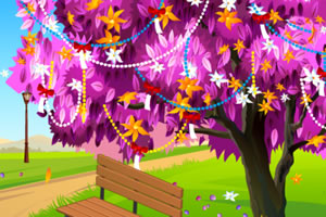 装饰美丽樱花树