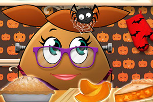 土豆女孩做南瓜派