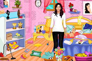 梅根整理房间