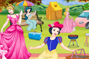 布置公主的野餐场地