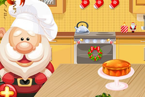 圣诞老人做蛋糕