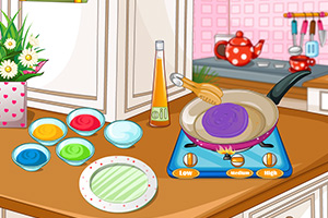 漂亮的彩虹煎饼