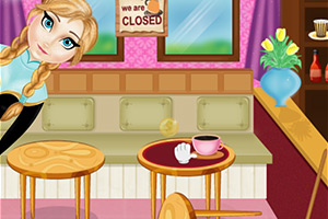 安娜打扫咖啡店