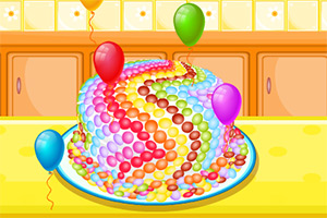 制作美味糖果蛋糕