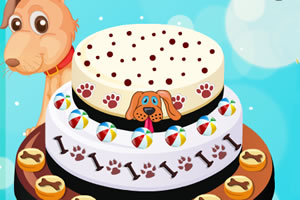 宠物小狗的生日蛋糕