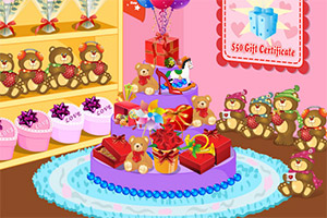 布置情人节商店